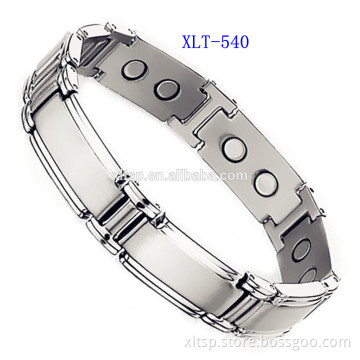 Benefit health bracelet 316l stainless steel double magneitc power bracelet